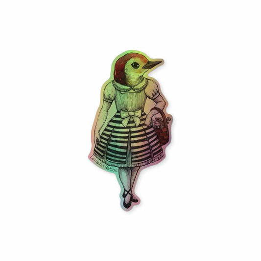 Lady Woodpecker - sticker