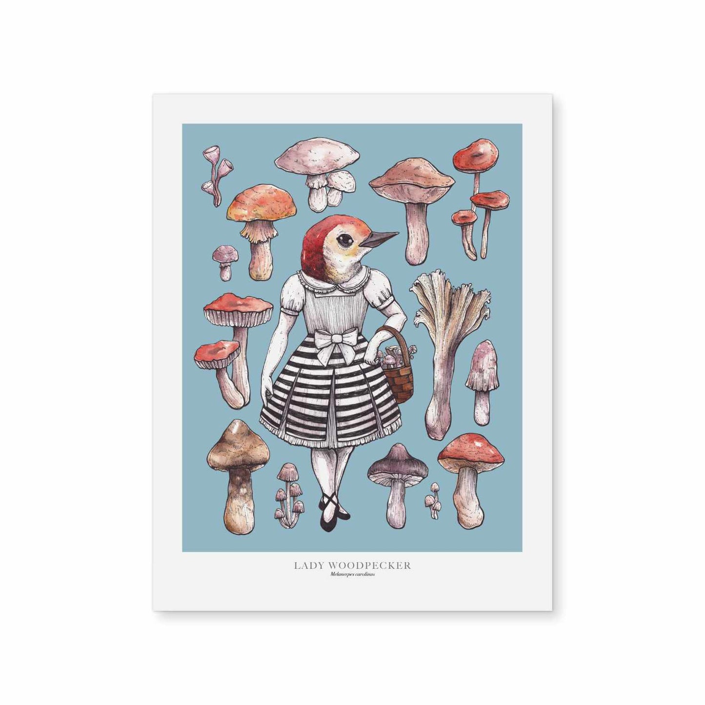 Lady Woodpecker - print defectuoso