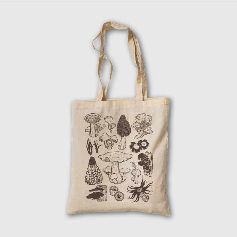 Hongos de CR - tote bag crema