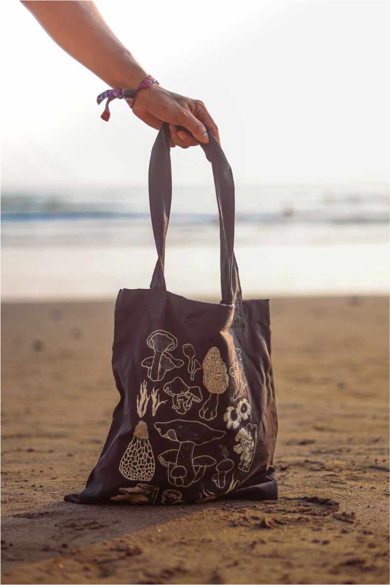 Hongos de CR - tote bag negro
