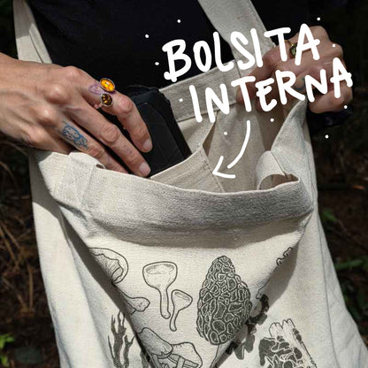 Hongos de CR - tote bag crema