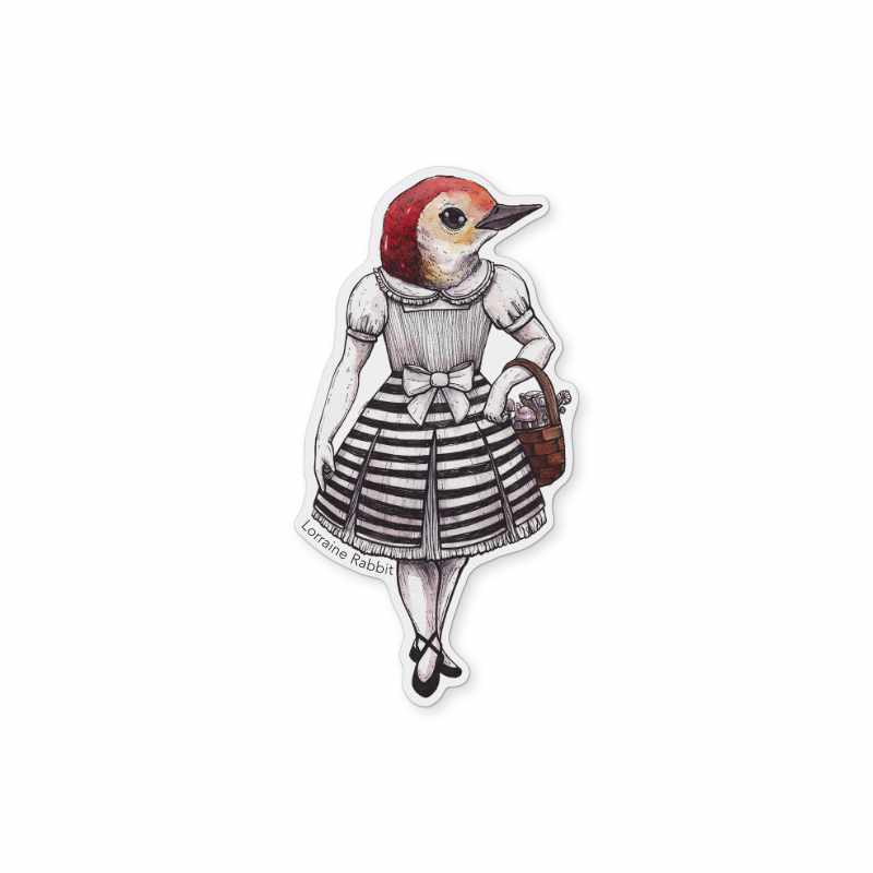 Lady Woodpecker - sticker