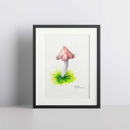 Hygrocybe pink - Original painting