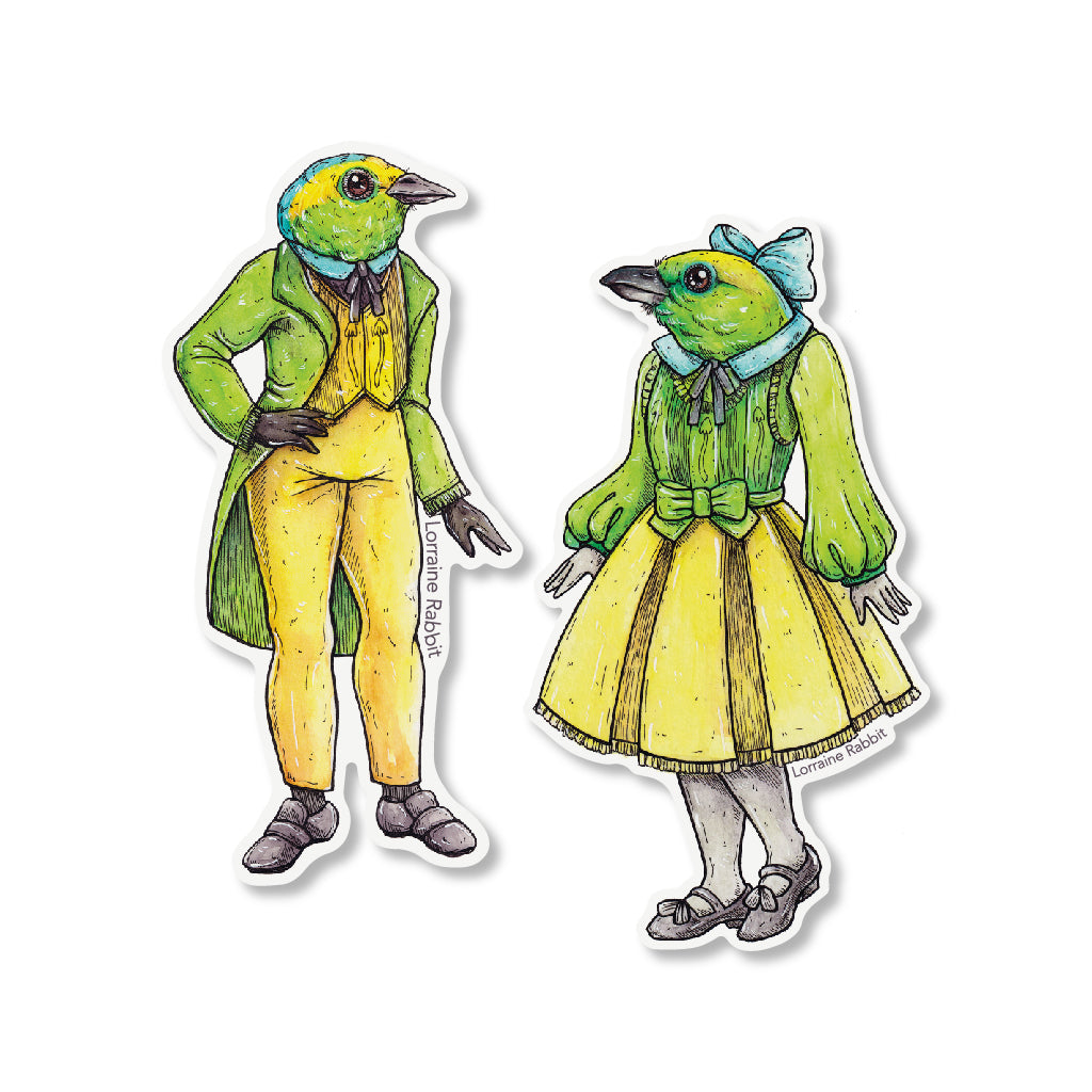 Duque y Duquesa Cejidorada - sticker