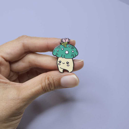 Pin Honguito flor (brilla en la oscuridad)