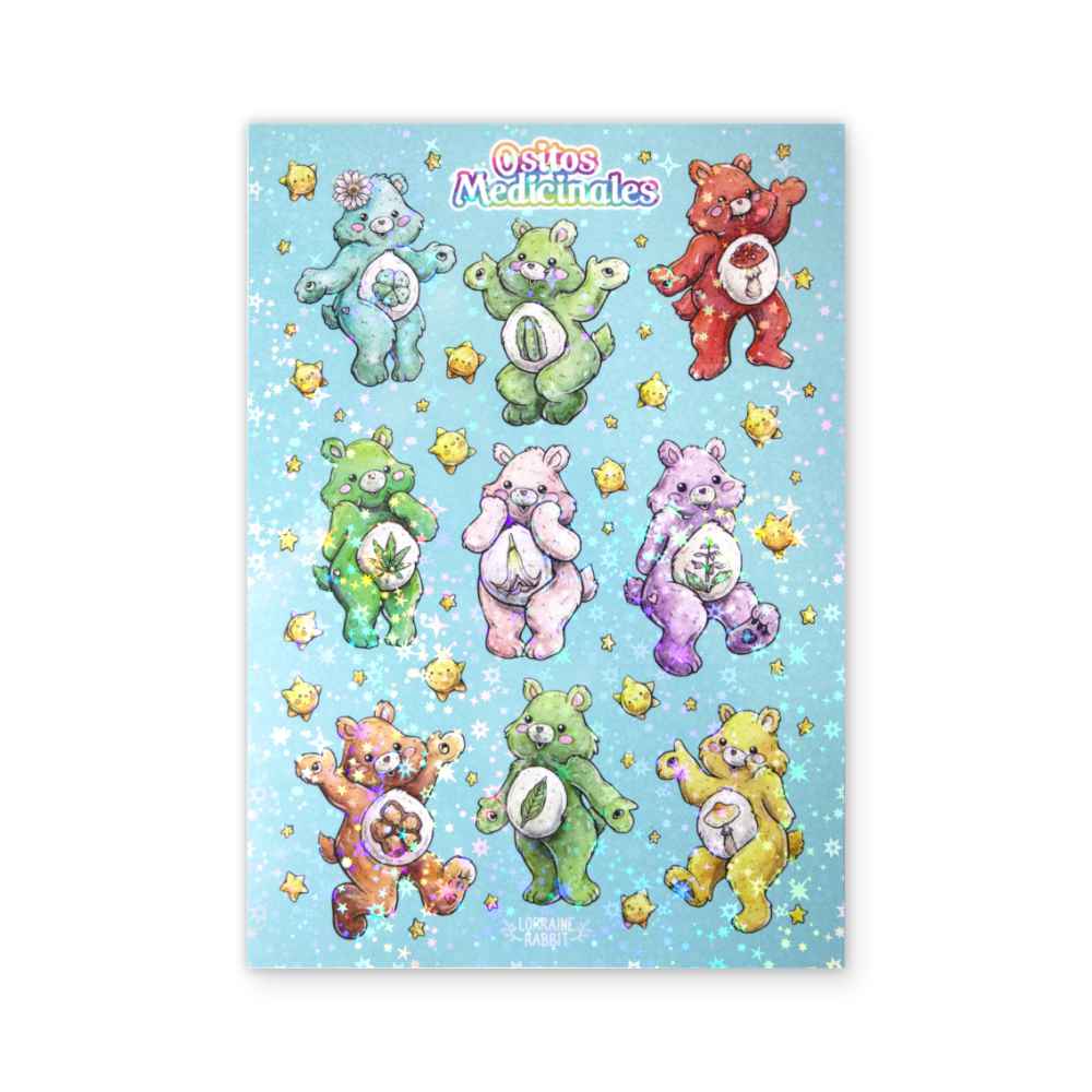 Ositos medicinales - print holográfico defectuoso