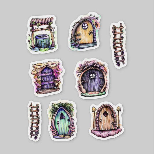 Puertitas - lámina de stickers