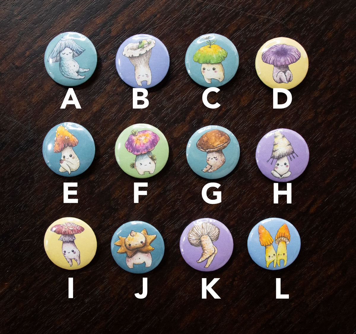 Honguitos felices - Broches