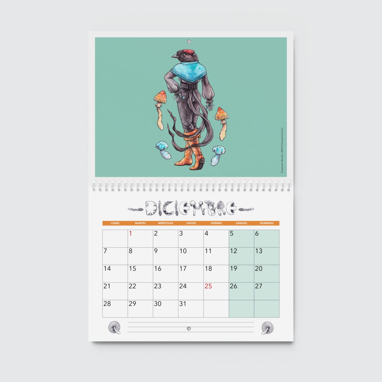 Calendario de pared 2026 (Costa Rica)