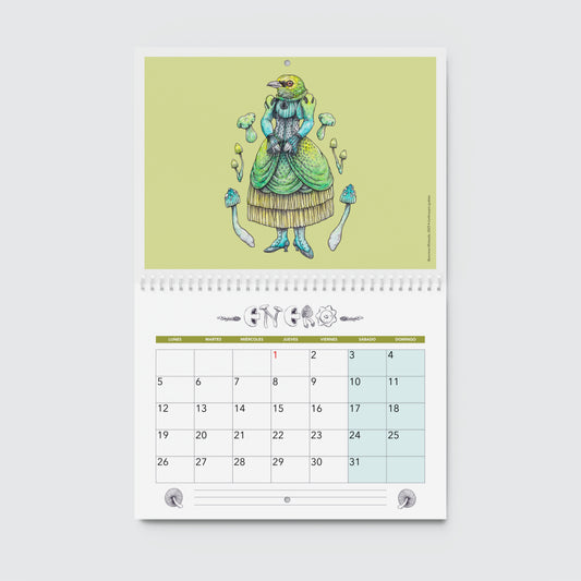 Calendario de pared 2026 (Costa Rica)