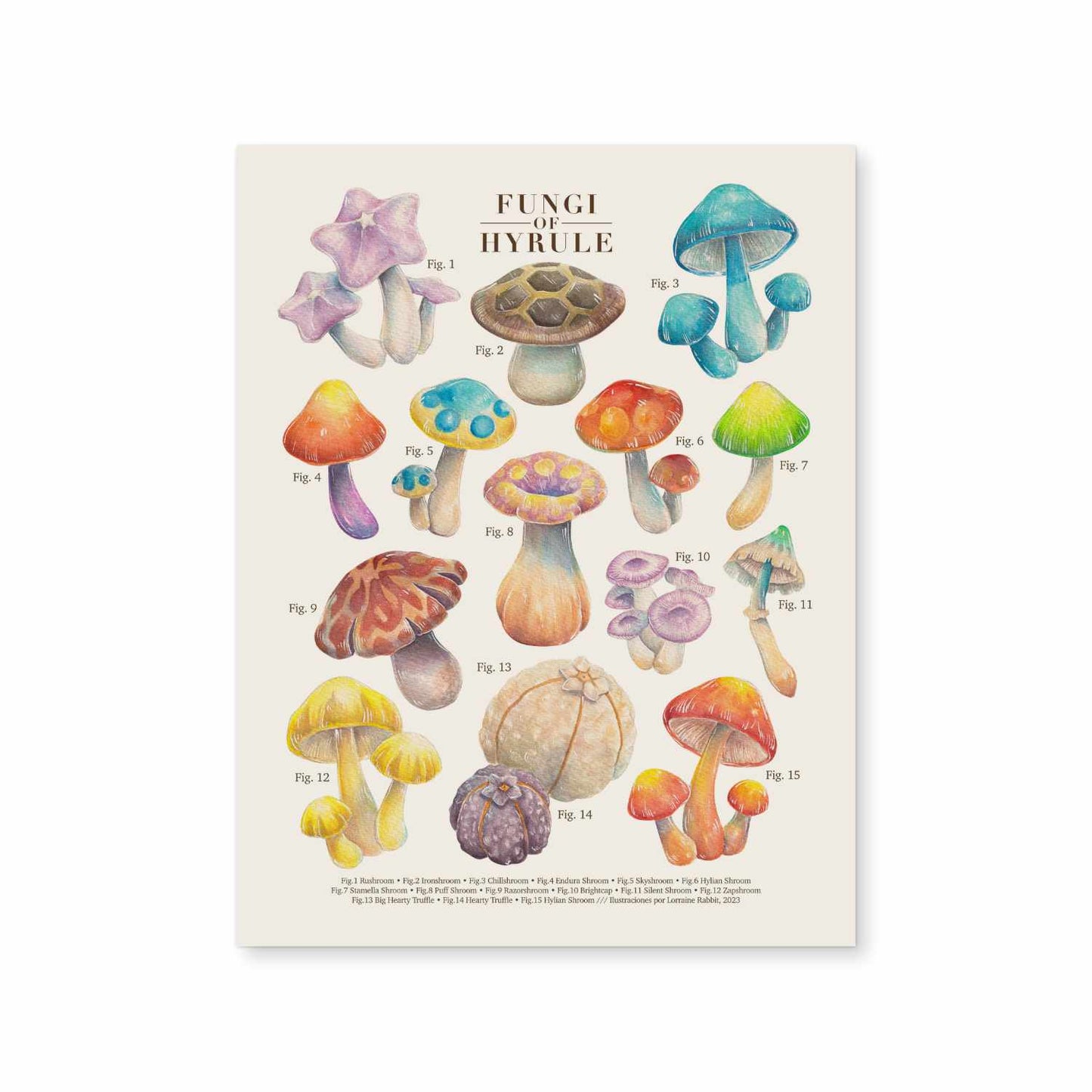 Fungi of Hyrule - print