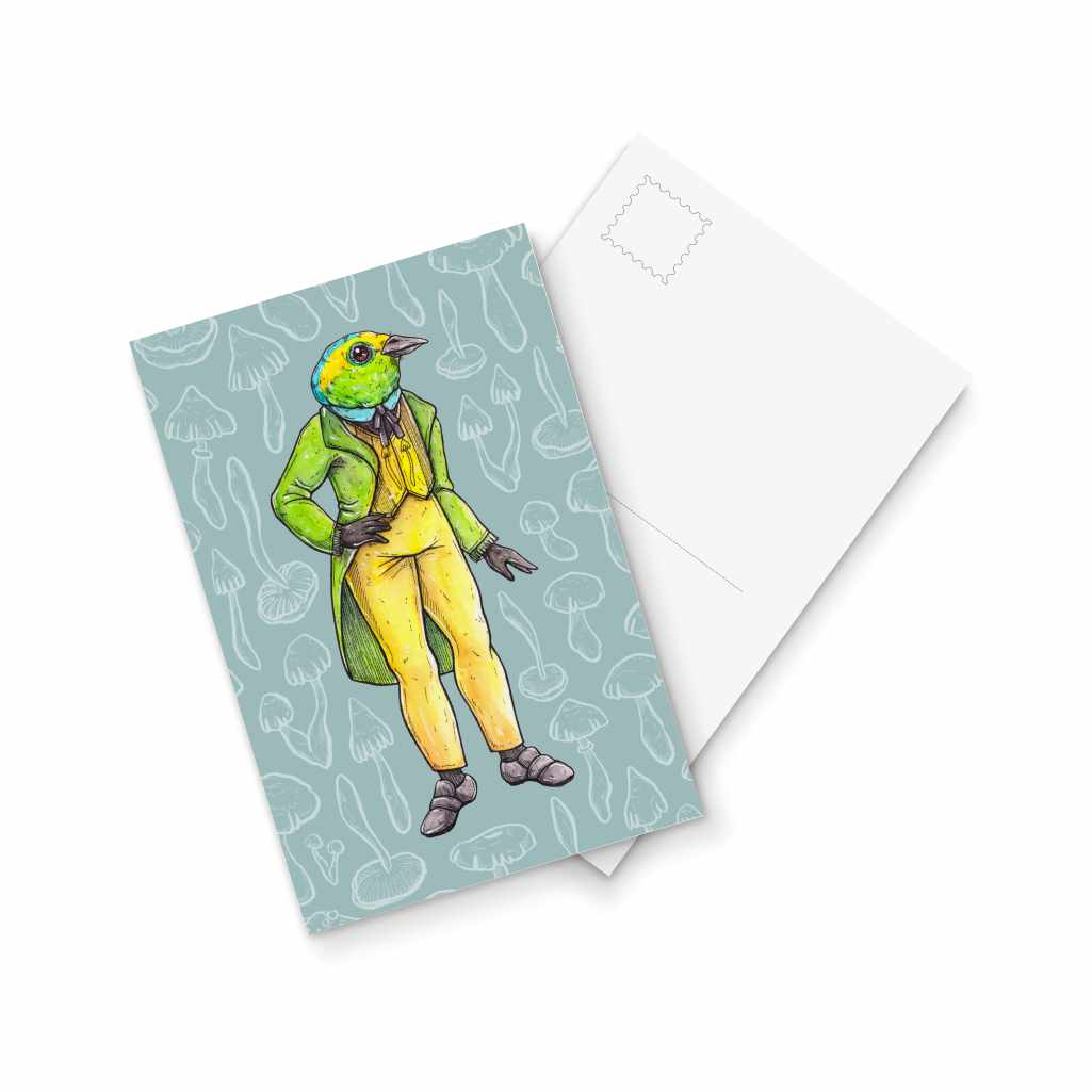 Duke and Duchess Golden-browed - postcard