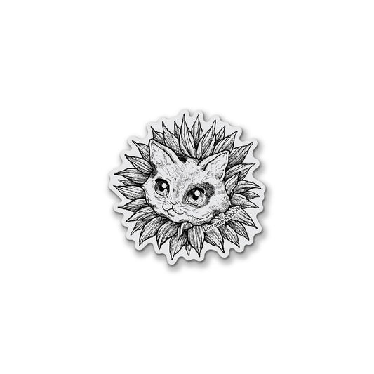 Gato girasol  - sticker
